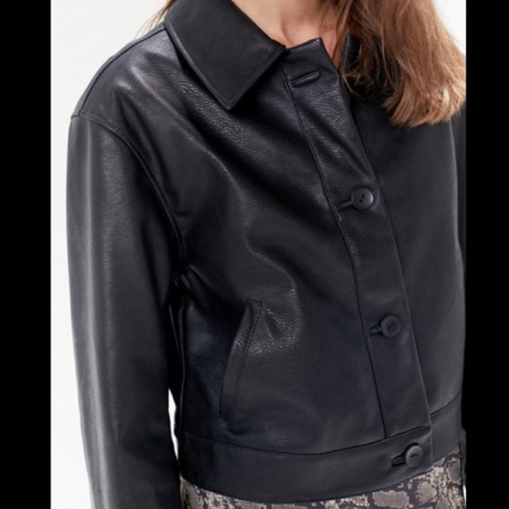 faux leather jacket/blazer